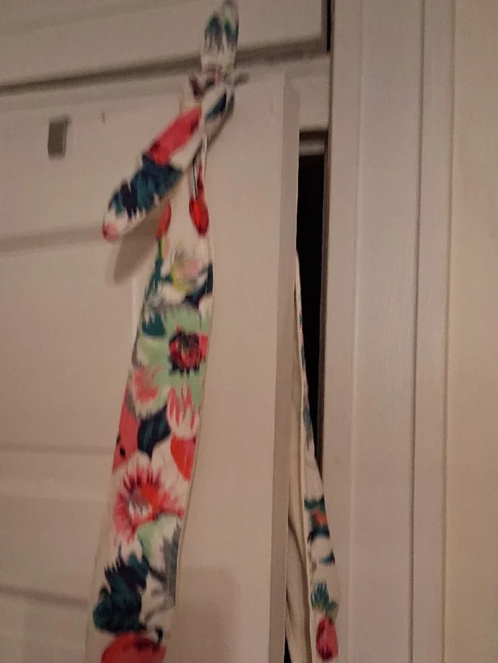 Vera Bradley White Floral Tote with Pink, Teal, Green Accents